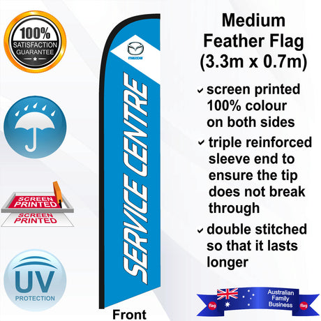 MAZDA SERVICE CENTRE Feather Flag - Front