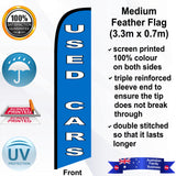 USED CARS Feather Flag - Front