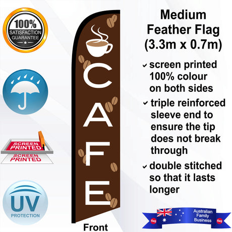 CAFE Feather Flag - Front