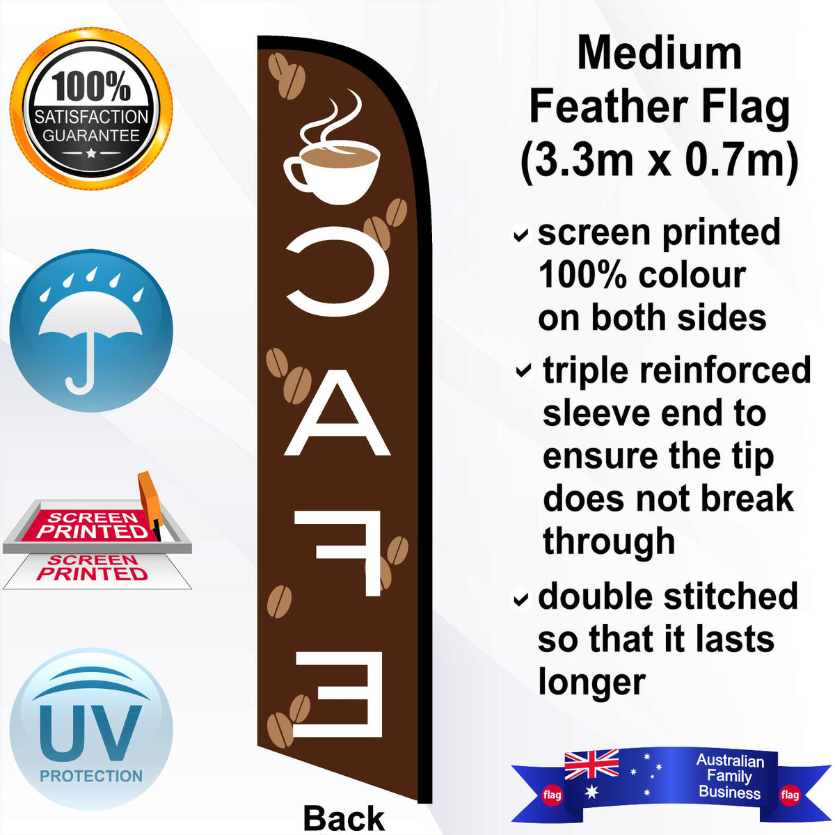 CAFE Feather Flag - Rear