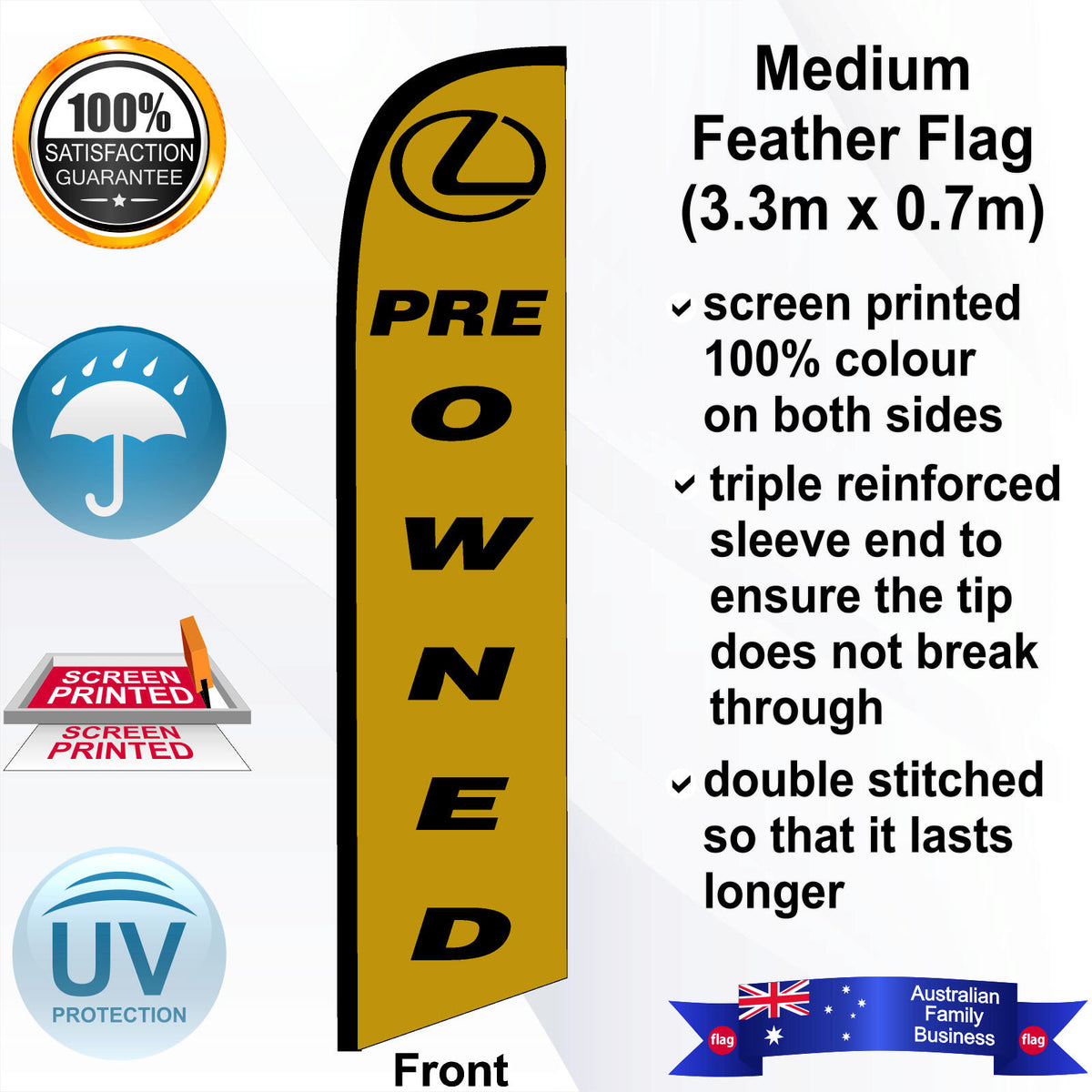 LEXUS PRE OWNED Feather Flag - Front