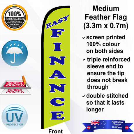 EASY FINANCE Feather Flag - Front