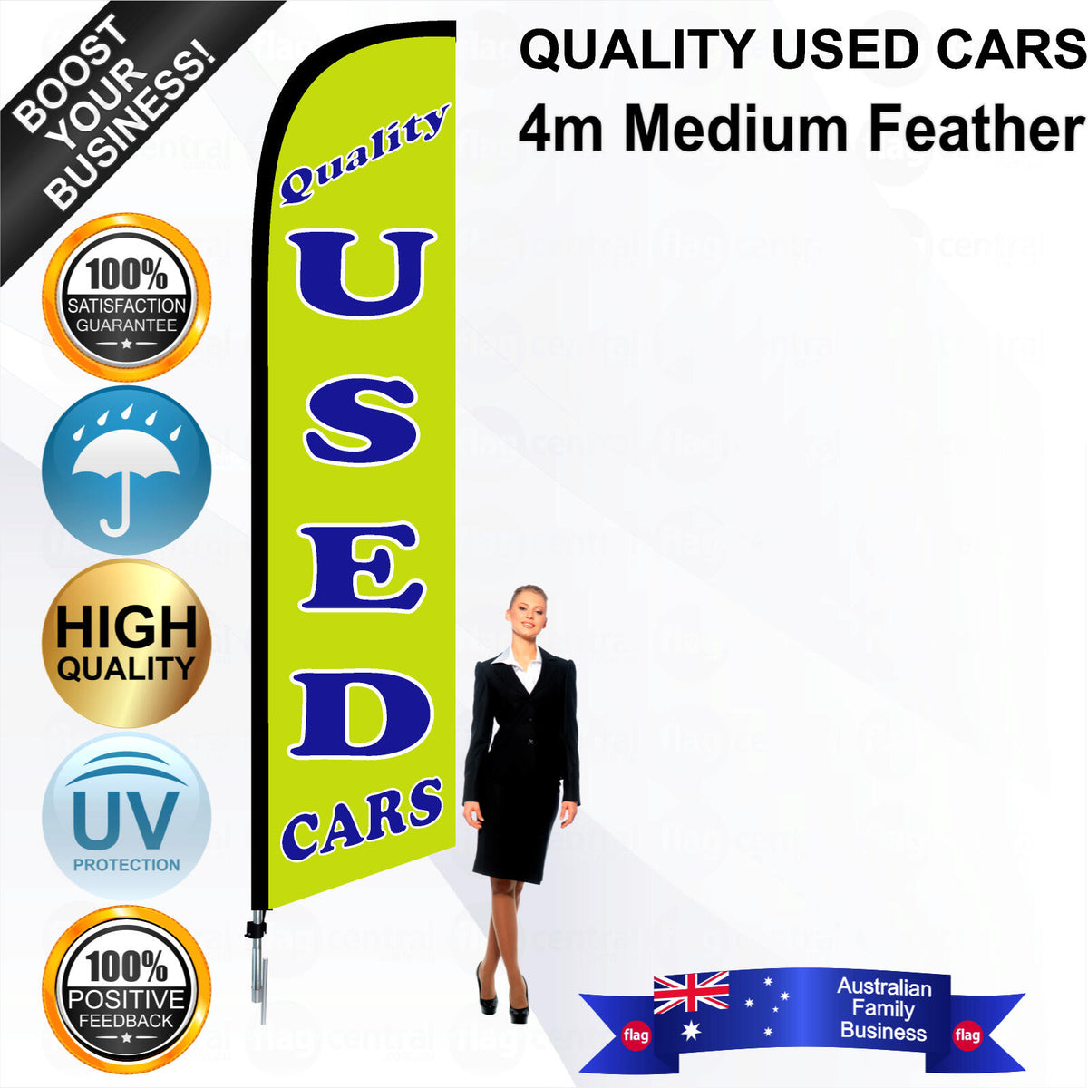 QUALITY USED CARS Feather Flag - Bundle
