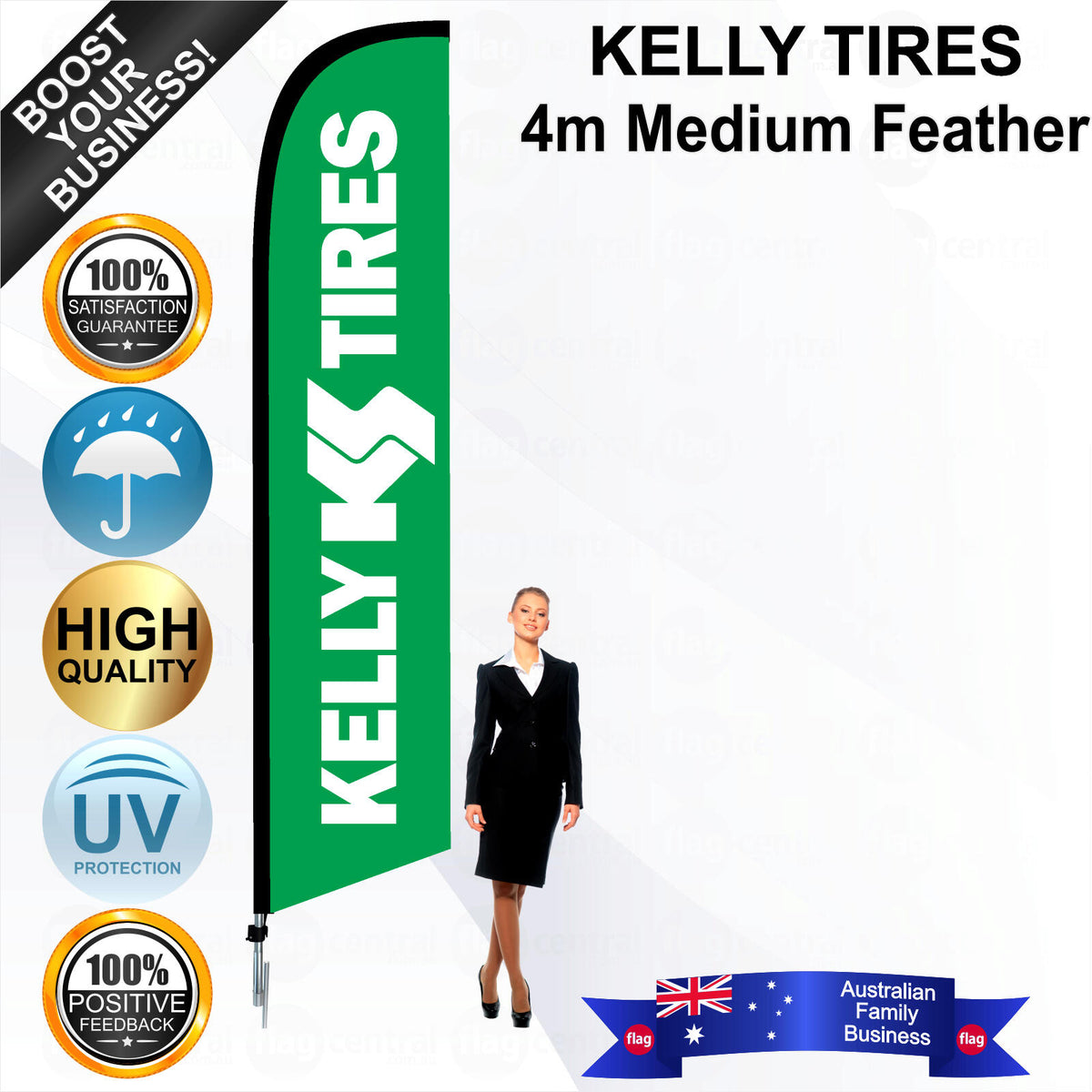 KELLY TIRES Feather Flag - Bundle