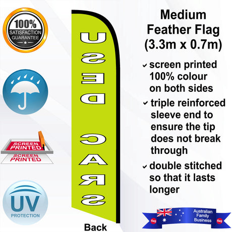 USED CARS Feather Flag - Rear