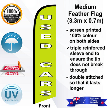 USED CARS Feather Flag - Front