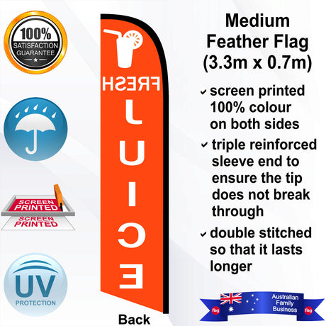 FRESH JUICE Feather Flag - Rear
