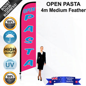 OPEN PASTA Feather Flag - Bundle