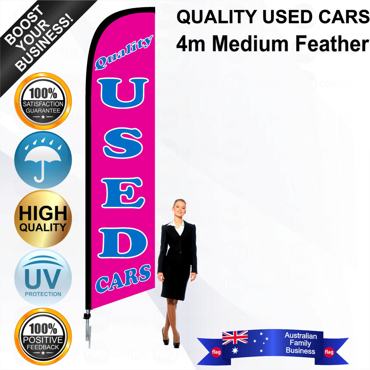 QUALITY USED CARS Feather Flag - Bundle