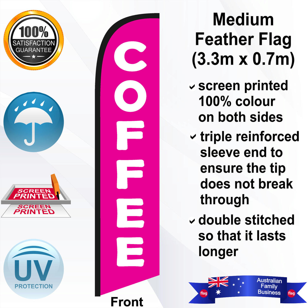 COFFEE Feather Flag - Front