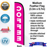 COFFEE Feather Flag - Rear