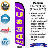 QUALITY USED CARS Feather Flag - Rear