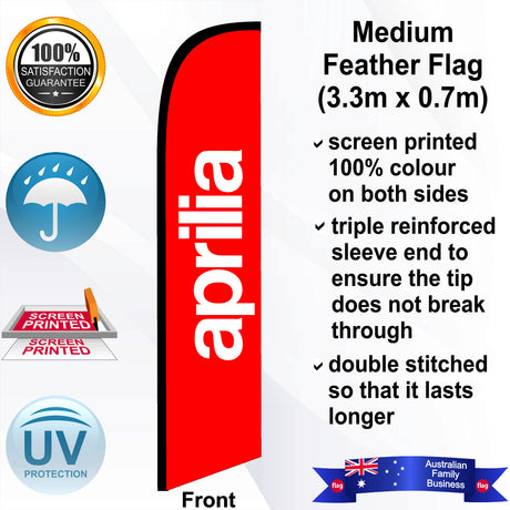 APRILIA Feather Flag - Front