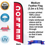 COFFEE Feather Flag - Rear
