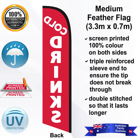 COLD DRINKS Feather Flag - Rear