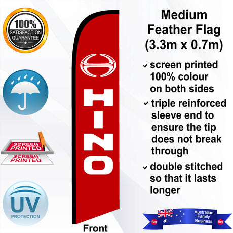 HINO Feather Flag - Front