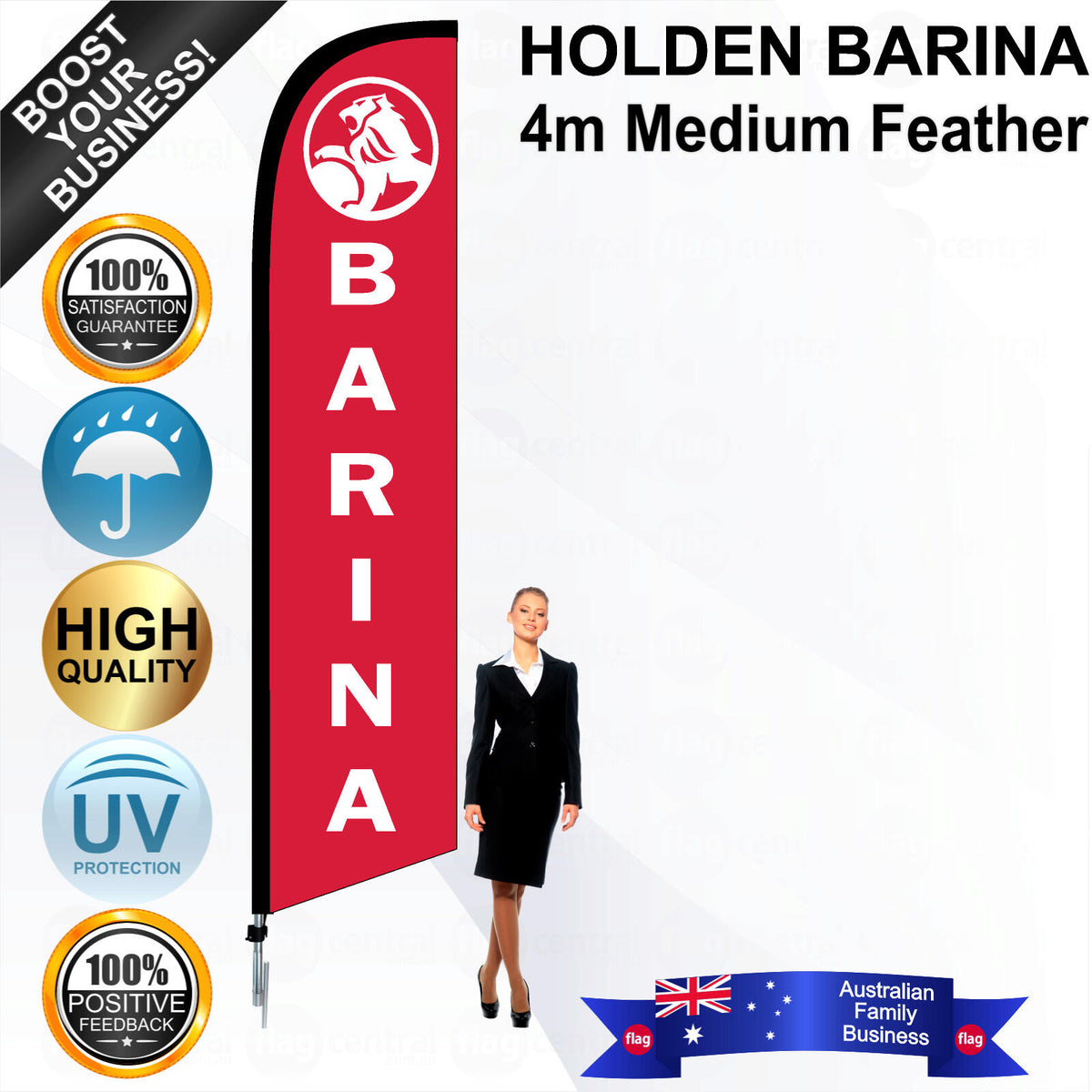 HOLDEN BARINA Feather Flag - Bundle