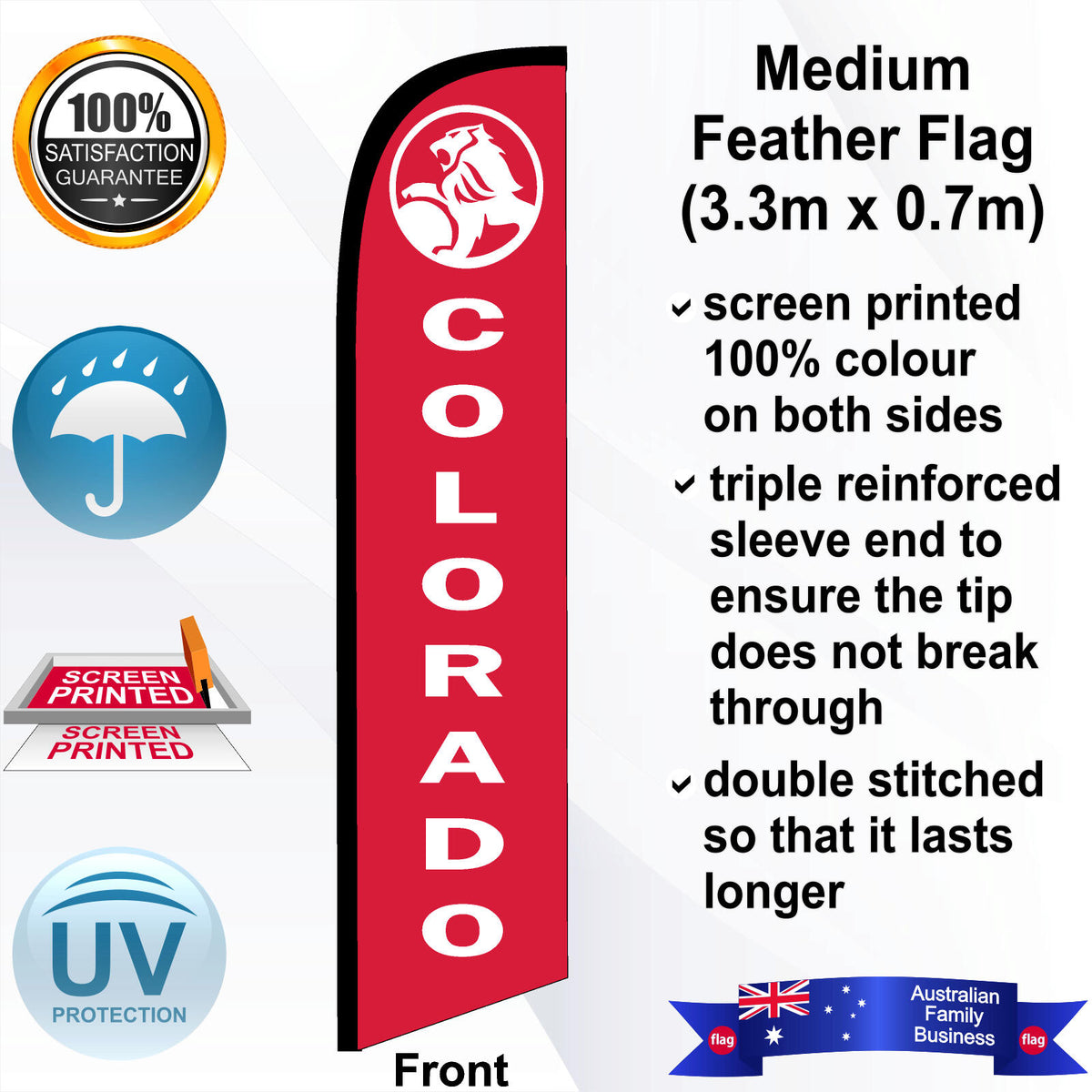 HOLDEN COLORADO Feather Flag - Front