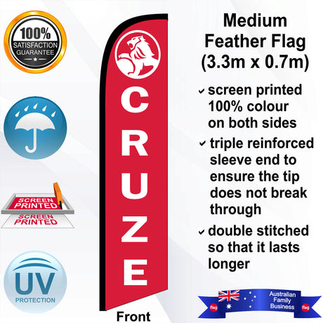 HOLDEN CRUZE Feather Flag - Front