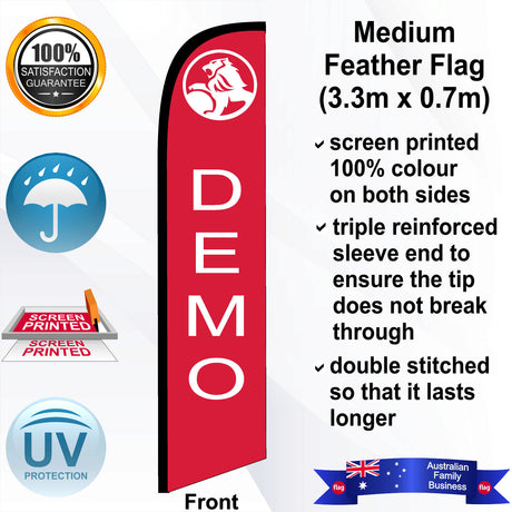 HOLDEN DEMO Feather Flag - Front