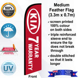 KIA 7 YEAR WARRANTY Feather Flag - Front