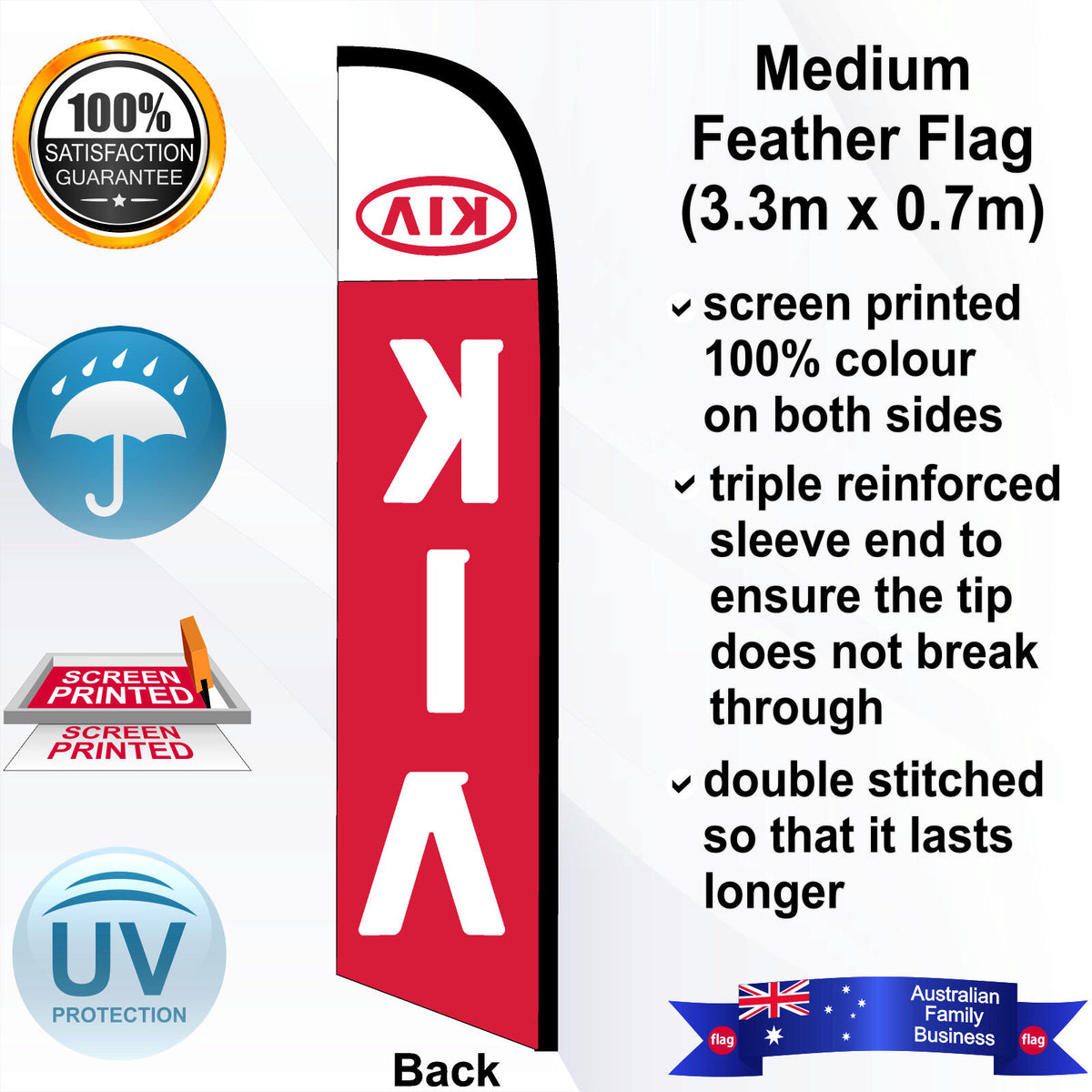 KIA Feather Flag - Rear