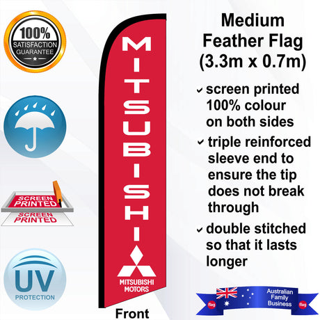 MITSUBISHI Feather Flag - Front