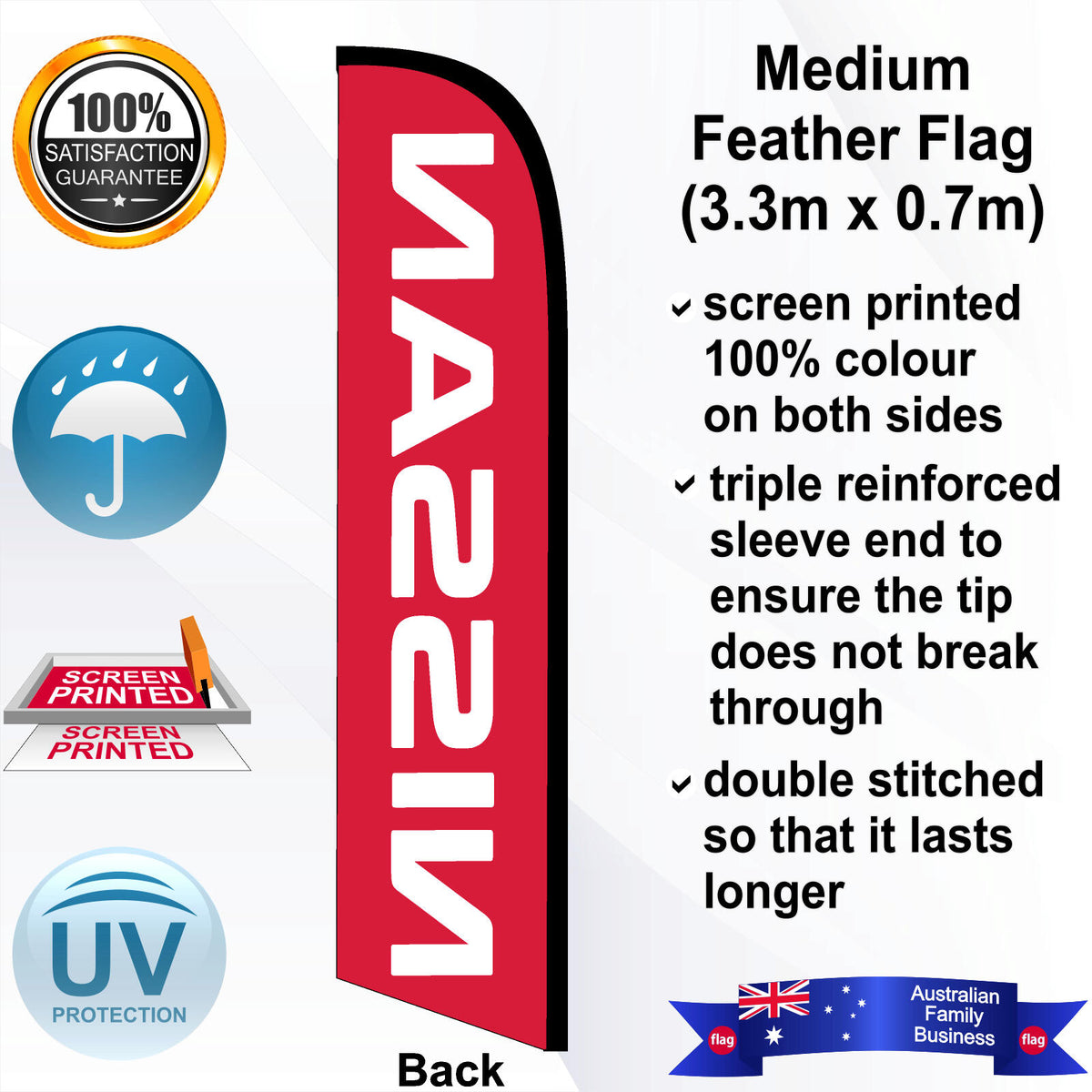 NISSAN Feather Flag - Rear