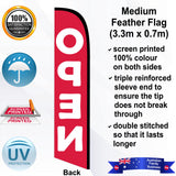 OPEN Feather Flag - Rear