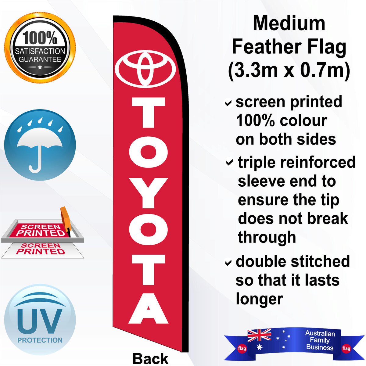 TOYOTA Feather Flag - Rear
