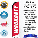 WARRANTY Feather Flag - Front