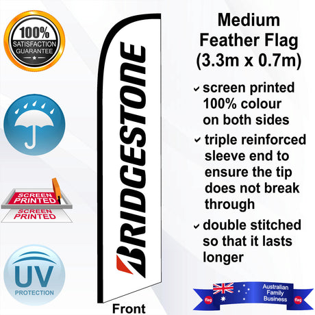 BRIDGESTONE Feather Flag - Front