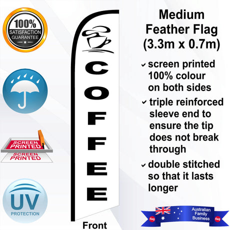 COFFEE Feather Flag - Front