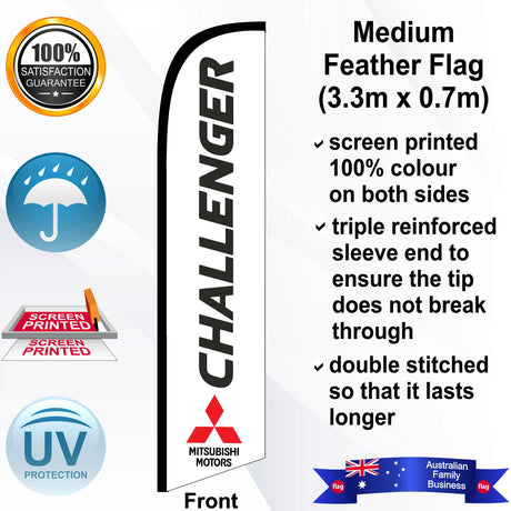 MITSUBISHI CHALLENGER Feather Flag - Front