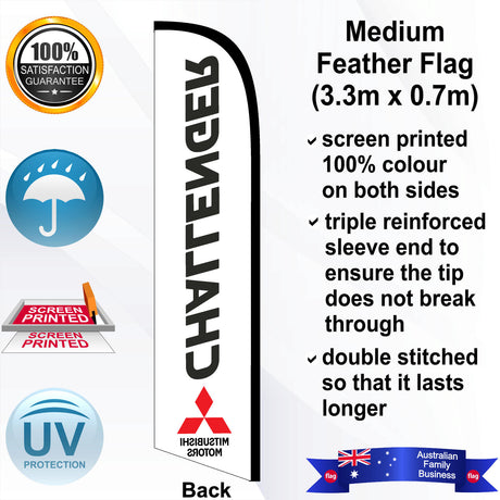 MITSUBISHI CHALLENGER Feather Flag - Rear