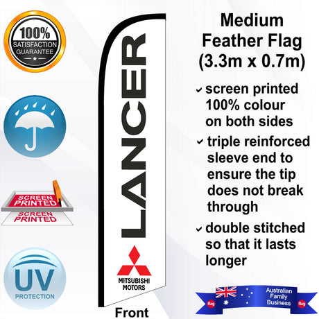 MITSUBISHI LANCER Feather Flag - Front