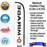 MITSUBISHI MIRAGE Feather Flag - Rear