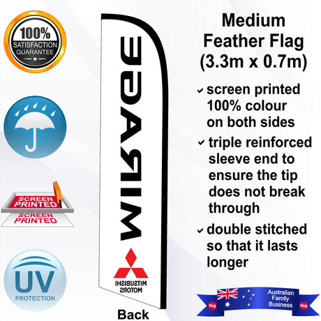 MITSUBISHI MIRAGE Feather Flag - Rear