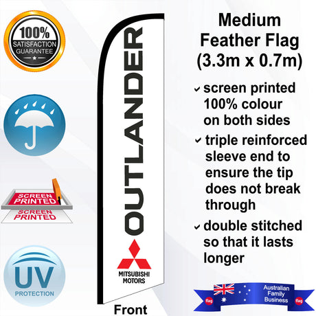 MITSUBISHI OUTLANDER Feather Flag - Front