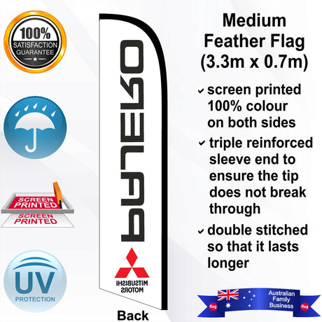 MITSUBISHI PAJERO Feather Flag - Rear
