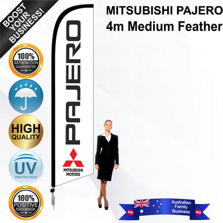 MITSUBISHI PAJERO Feather Flag - Bundle