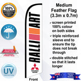 MITSUBISHI RALLIART Feather Flag - Front