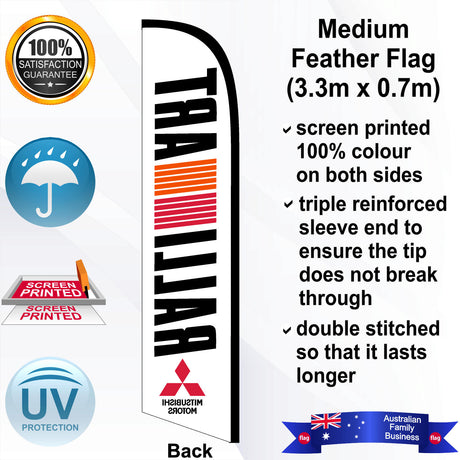 MITSUBISHI RALLIART Feather Flag - Rear
