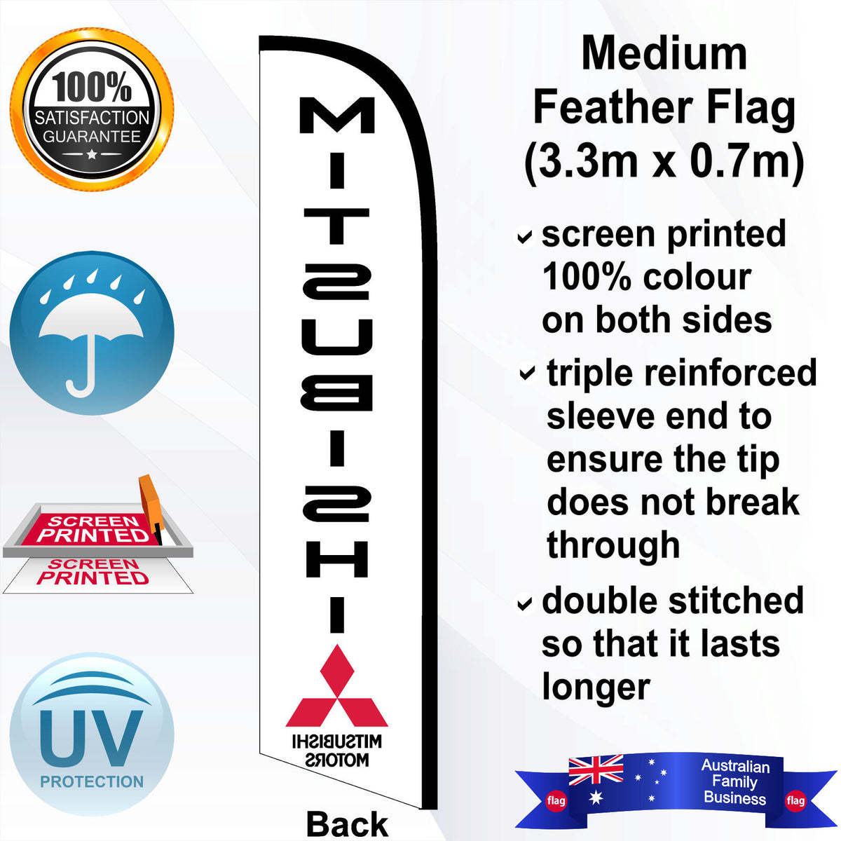 MITSUBISHI Feather Flag - Rear