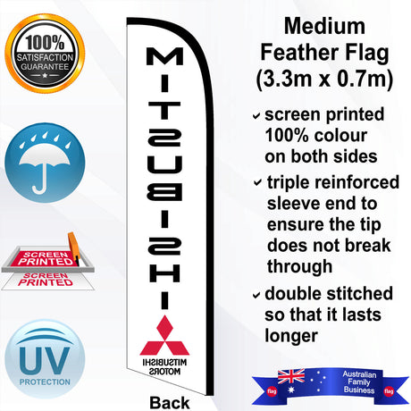 MITSUBISHI Feather Flag - Rear