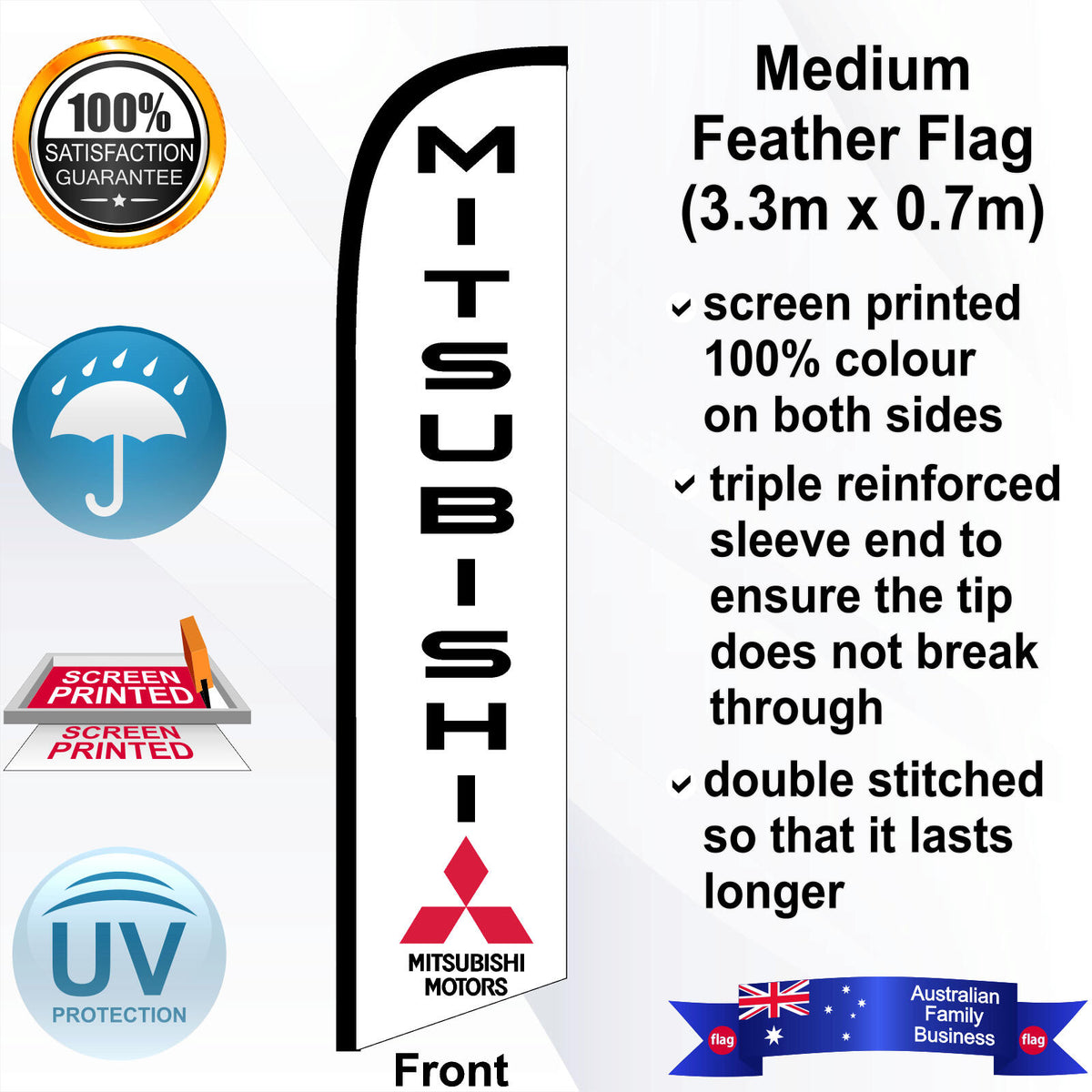 MITSUBISHI Feather Flag - Front