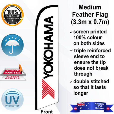 YOKOHAMA Feather Flag - Front