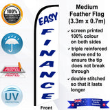 EASY FINANCE Feather Flag - Front