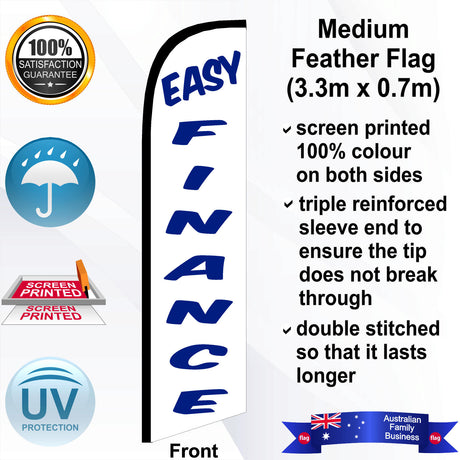 EASY FINANCE Feather Flag - Front