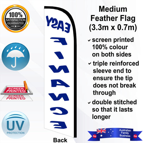 EASY FINANCE Feather Flag - Rear